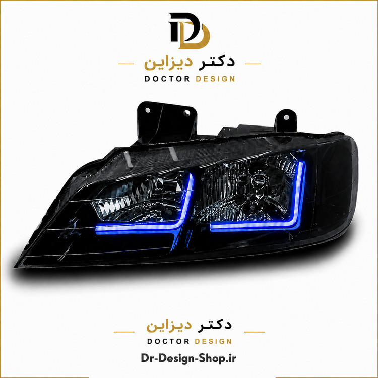 چراغ جلو اسپرت پژو پارس مدل Neon L برند مدرن | بسته 2 عددی
