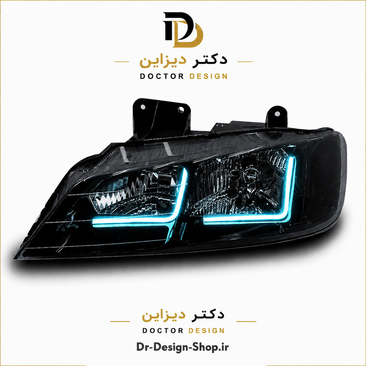 چراغ جلو اسپرت پژو پارس مدل Neon L برند مدرن | بسته 2 عددی