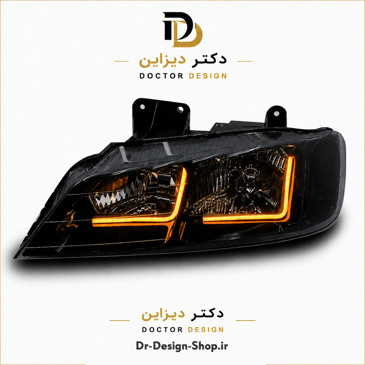 چراغ جلو اسپرت پژو پارس مدل Neon L برند مدرن | بسته 2 عددی