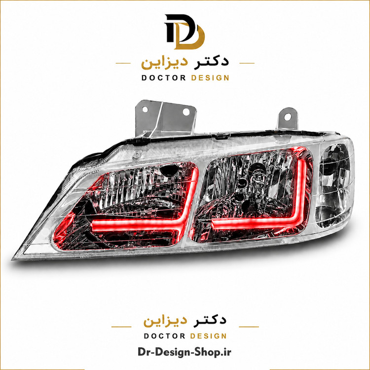 چراغ جلو اسپرت پژو پارس مدل Neon L برند مدرن | بسته 2 عددی