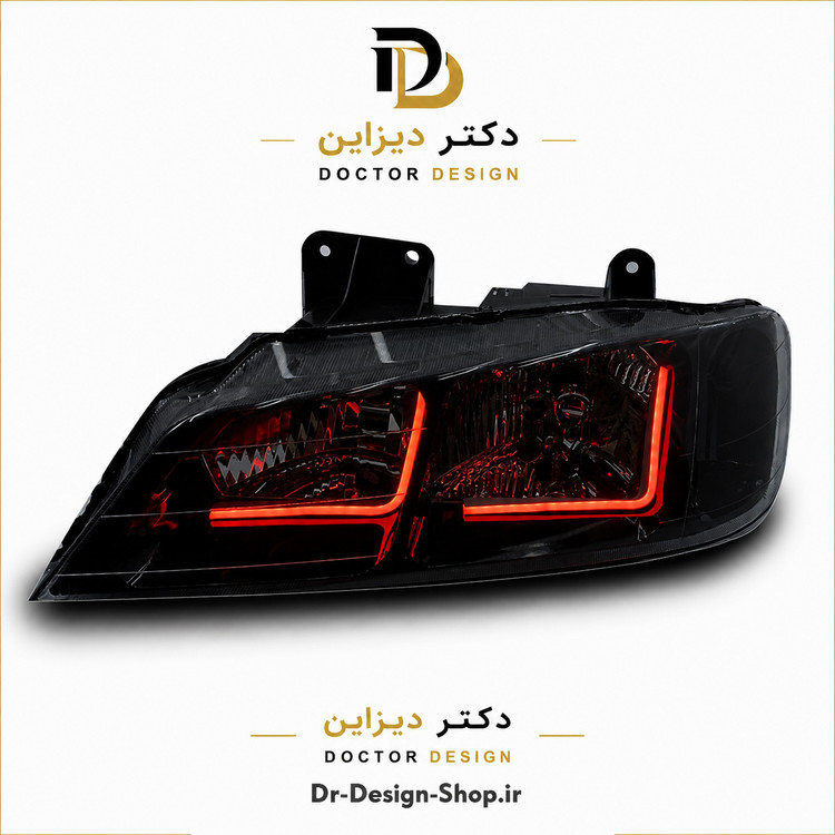 چراغ جلو اسپرت پژو پارس مدل Neon L برند مدرن | بسته 2 عددی