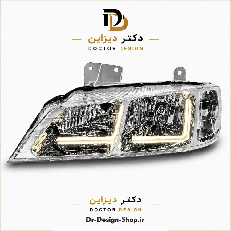 چراغ جلو اسپرت پژو پارس مدل Neon L برند مدرن | بسته 2 عددی