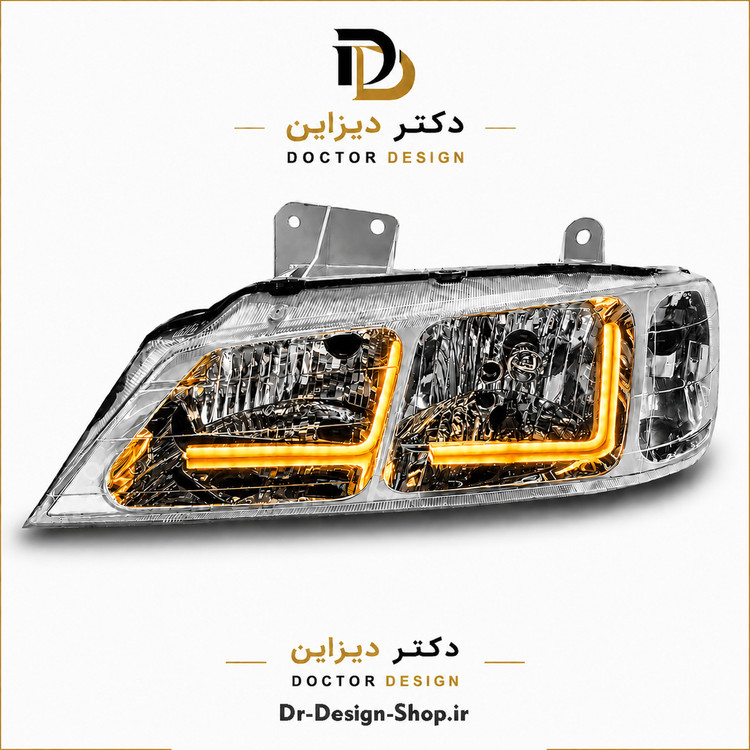 چراغ جلو اسپرت پژو پارس مدل Neon L برند مدرن | بسته 2 عددی