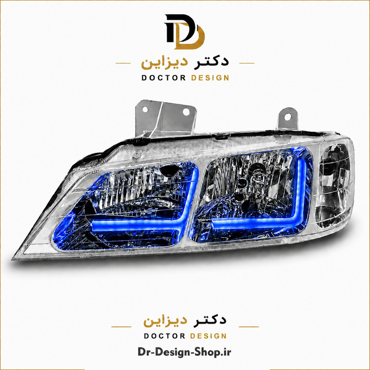 چراغ جلو اسپرت پژو پارس مدل Neon L برند مدرن | بسته 2 عددی