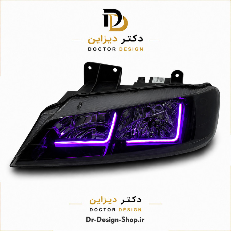 چراغ جلو اسپرت پژو پارس مدل Neon L برند مدرن | بسته 2 عددی