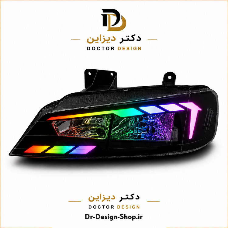 چراغ جلو اسپرت پژو پارس مدل Wild برند مدرن | بسته 2 عددی