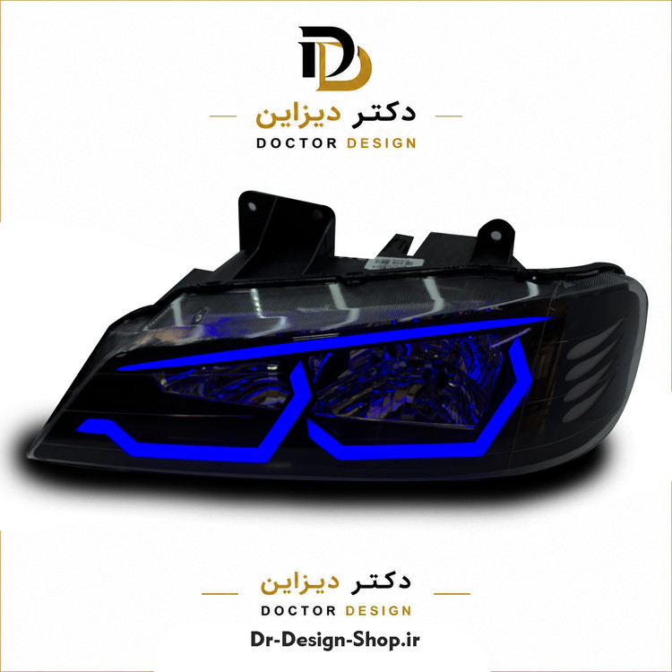 چراغ جلو اسپرت پژو پارس مدل BMW برند مدرن | بسته 2 عددی