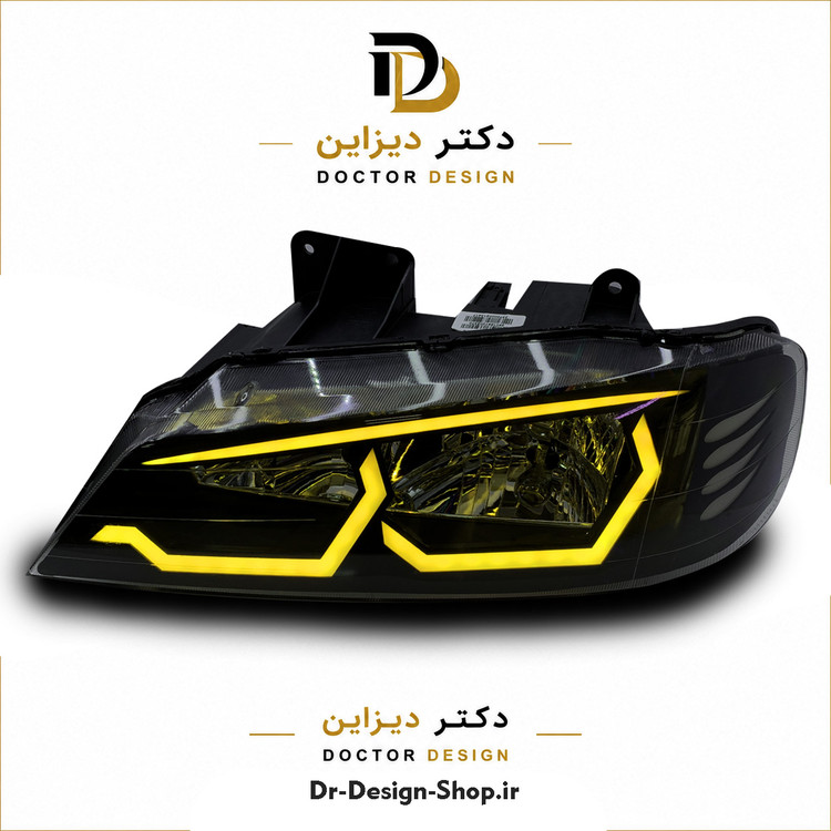 چراغ جلو اسپرت پژو پارس مدل BMW برند مدرن | بسته 2 عددی