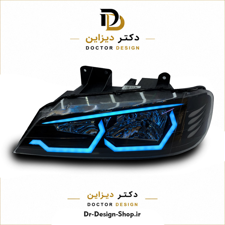 چراغ جلو اسپرت پژو پارس مدل BMW برند مدرن | بسته 2 عددی