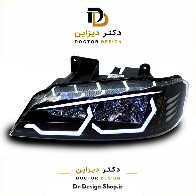 چراغ جلو اسپرت پژو پارس مدل BMW برند مدرن | بسته 2 عددی