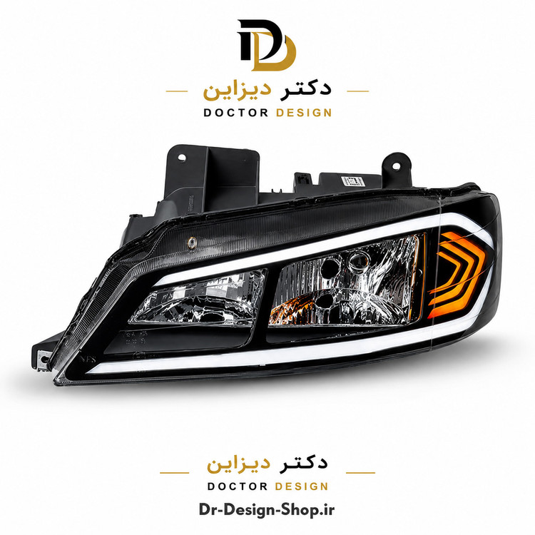 چراغ جلو اسپرت پژو پارس مدل Dodge برند مدرن | بسته 2 عددی