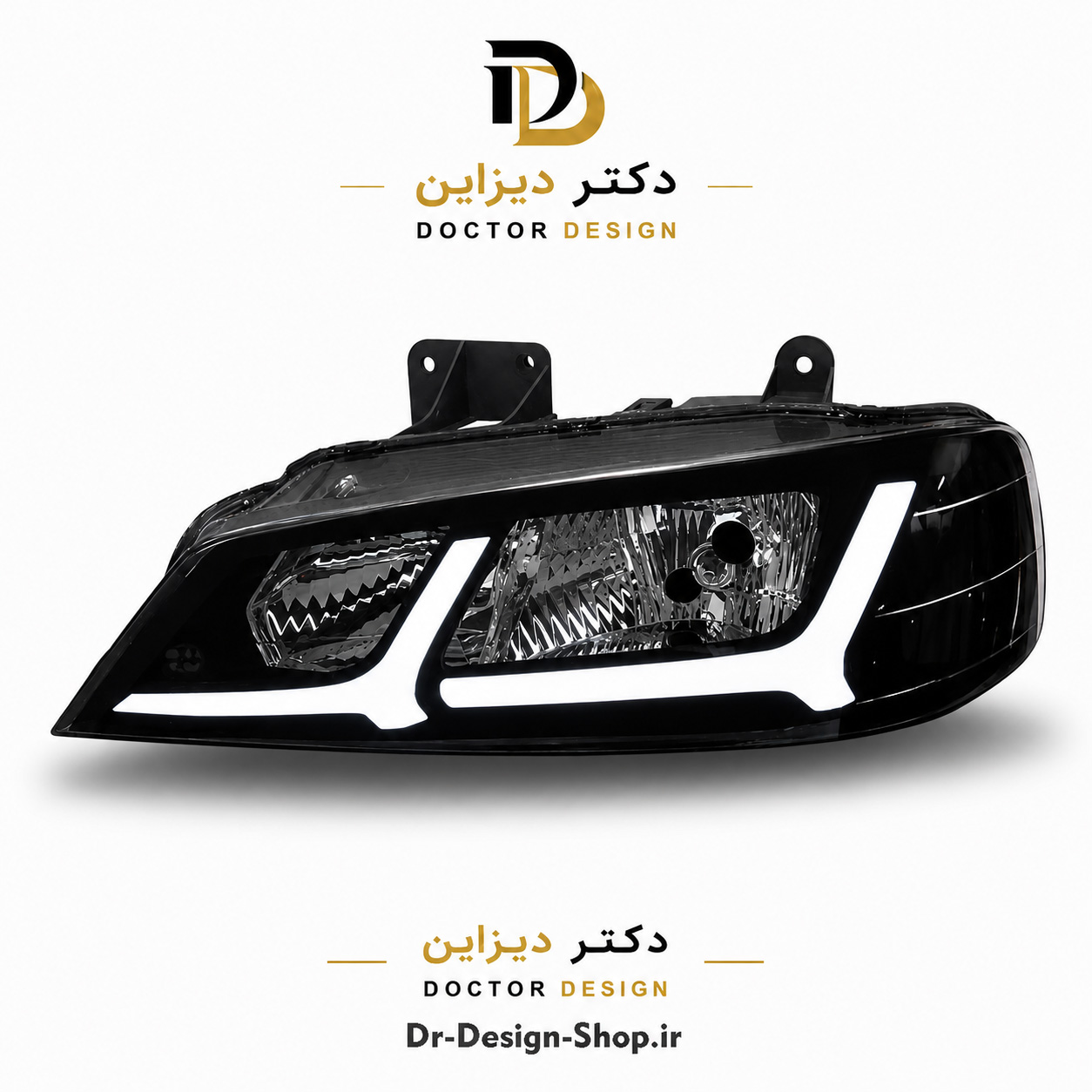 چراغ جلو اسپرت پژو پارس مدل C200 برند مدرن | بسته 2 عددی