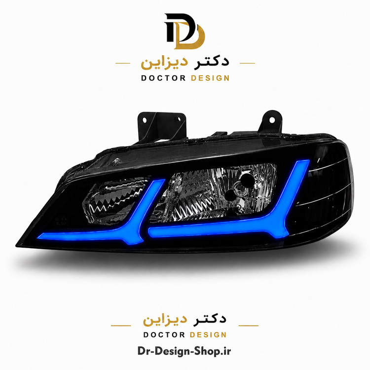چراغ جلو اسپرت پژو پارس مدل C200 برند مدرن | بسته 2 عددی
