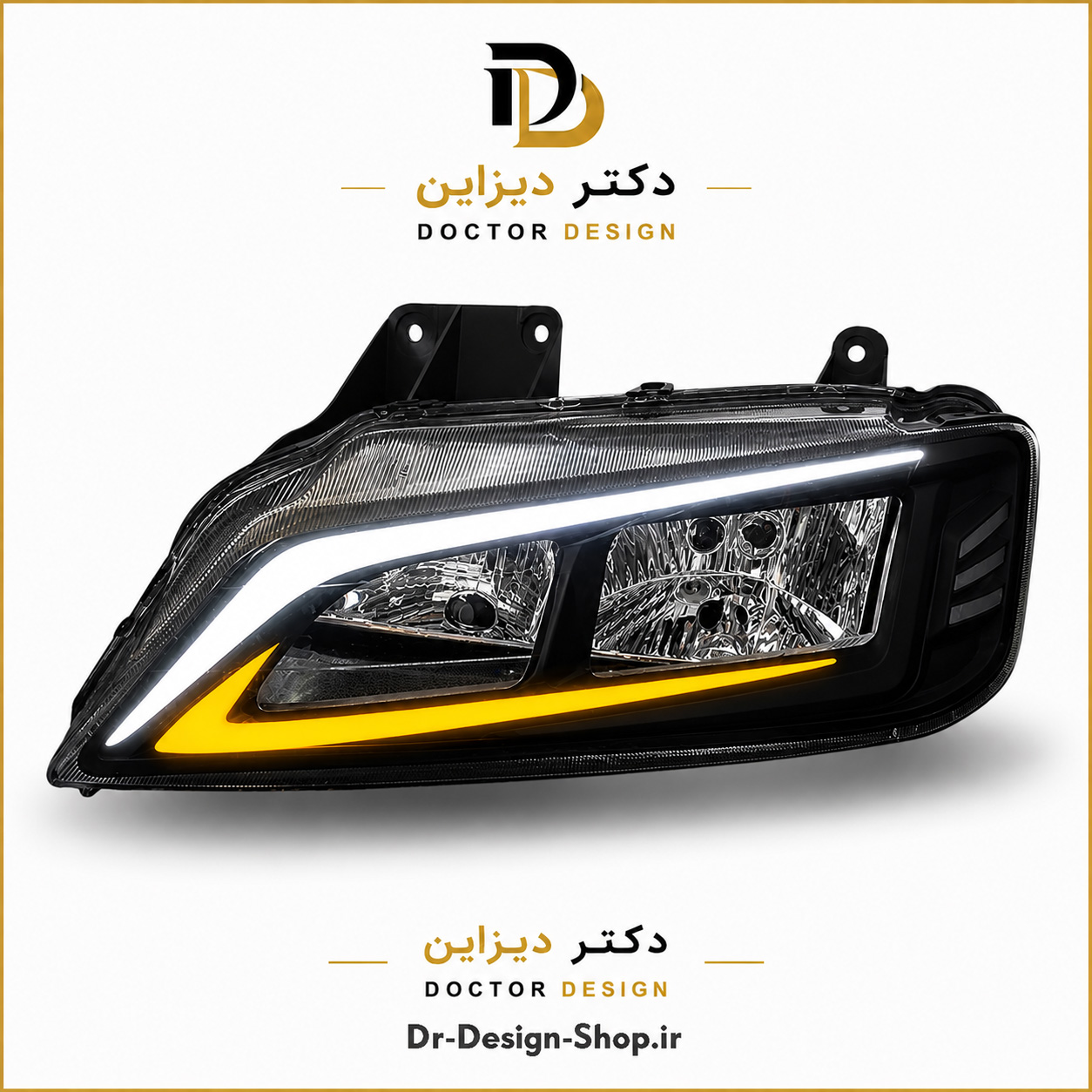 چراغ جلو اسپرت پژو پارس مدل Lexus برند مدرن | بسته 2 عددی
