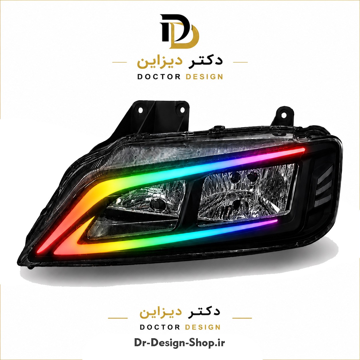 چراغ جلو اسپرت پژو پارس مدل Lexus برند مدرن | بسته 2 عددی