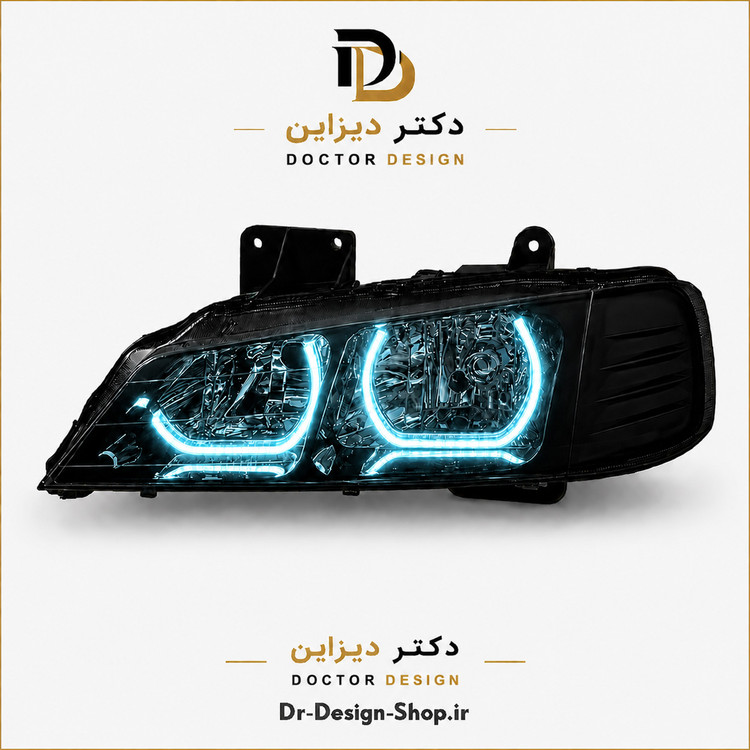 چراغ جلو اسپرت پژو پارس مدل 3D Cat برند مدرن | بسته 2 عددی