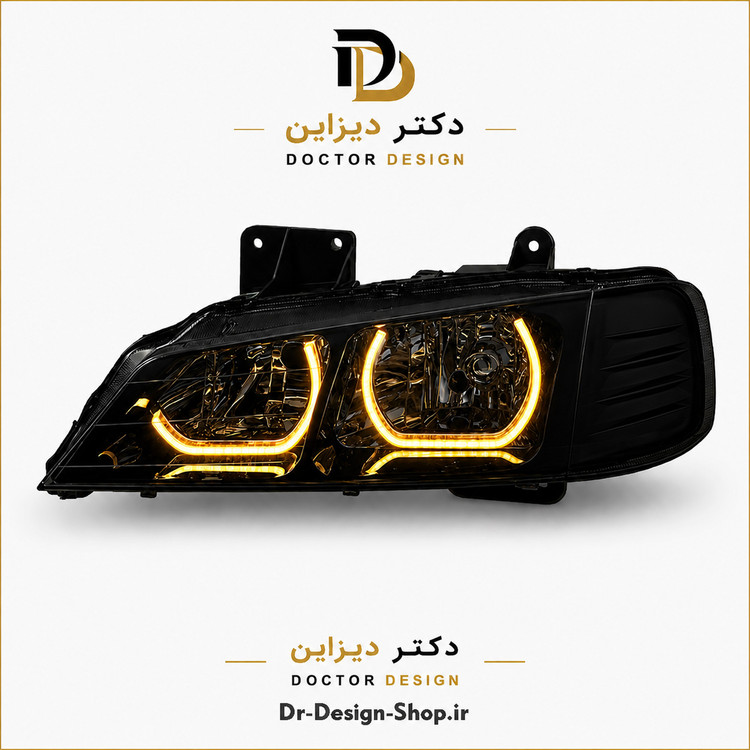 چراغ جلو اسپرت پژو پارس مدل 3D Cat برند مدرن | بسته 2 عددی