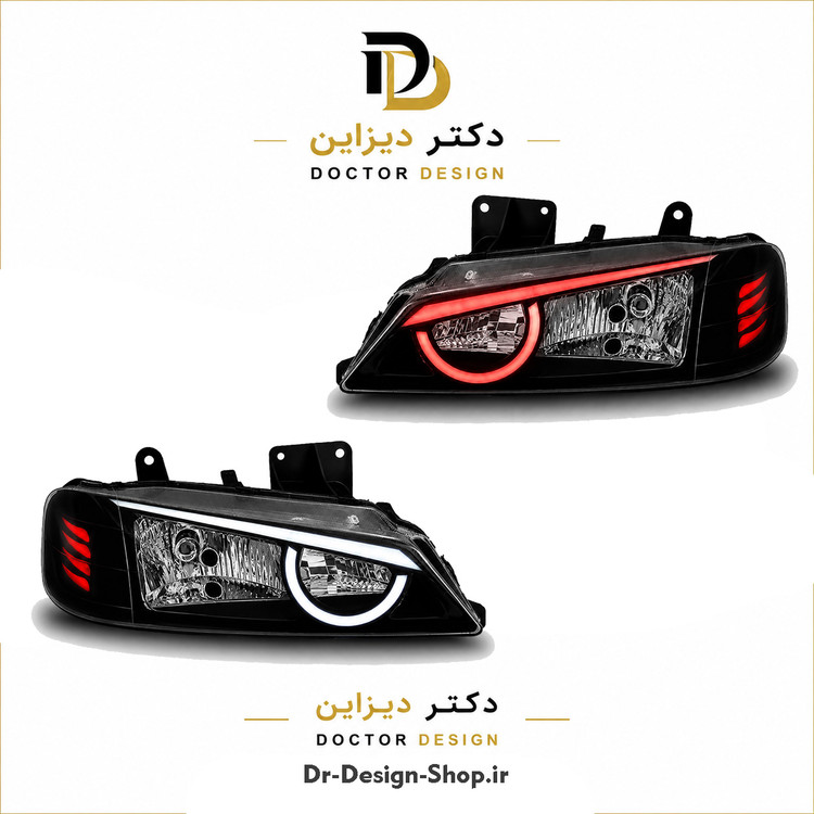 چراغ جلو اسپرت پژو پارس مدل Devil برند مدرن | بسته 2 عددی