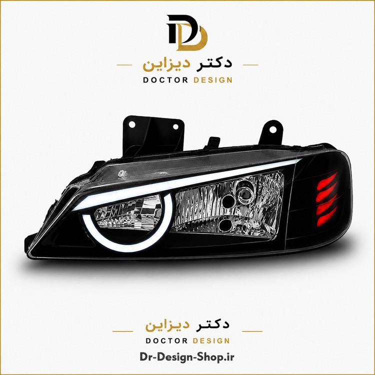 چراغ جلو اسپرت پژو پارس مدل Devil برند مدرن | بسته 2 عددی