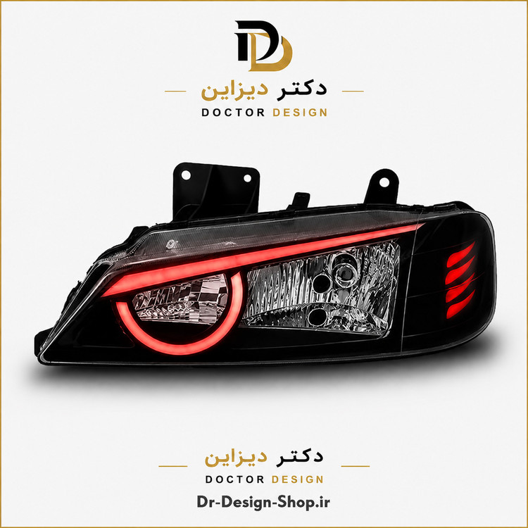 چراغ جلو اسپرت پژو پارس مدل Devil برند مدرن | بسته 2 عددی