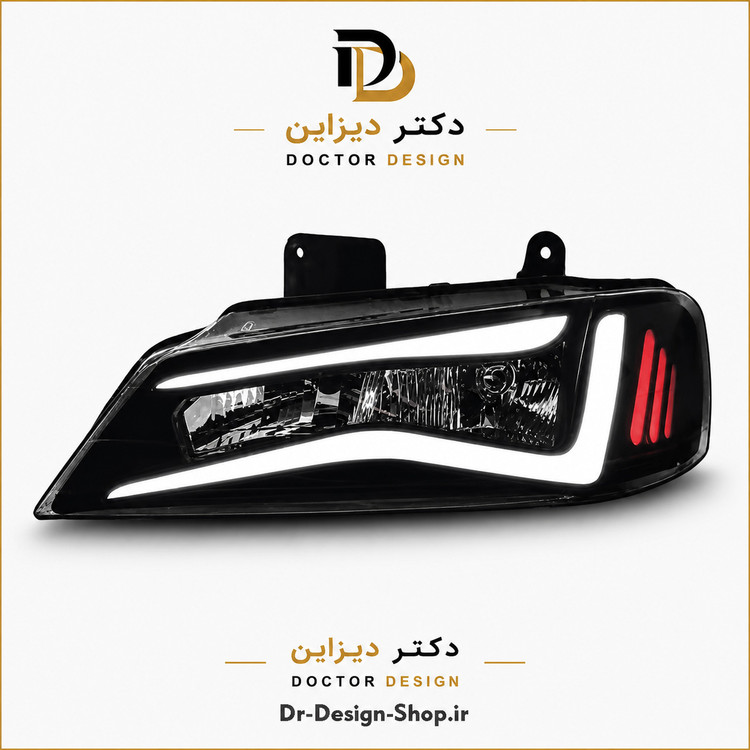 چراغ جلو اسپرت پژو پارس مدل Camaro برند مدرن | بسته 2 عددی
