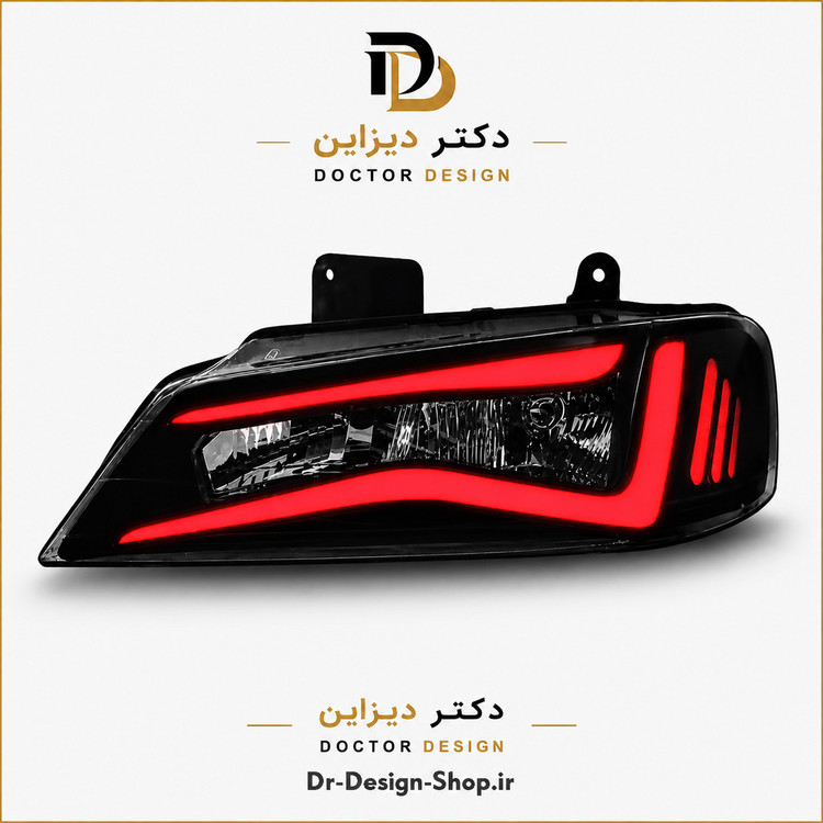 چراغ جلو اسپرت پژو پارس مدل Camaro برند مدرن | بسته 2 عددی