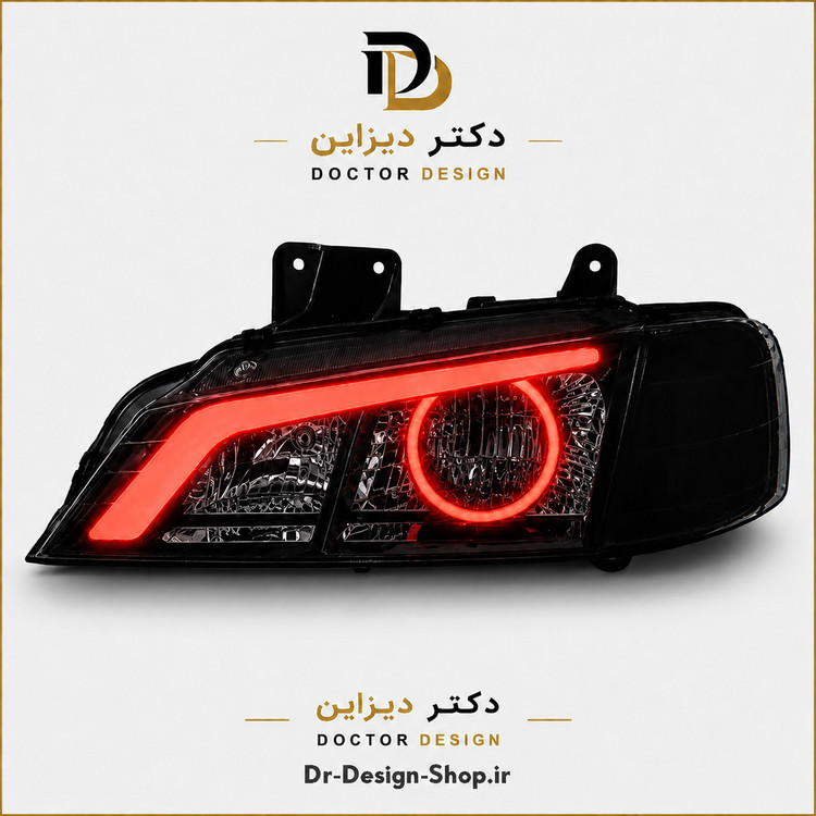 چراغ جلو اسپرت پژو پارس مدل Demon برند مدرن | بسته 2 عددی
