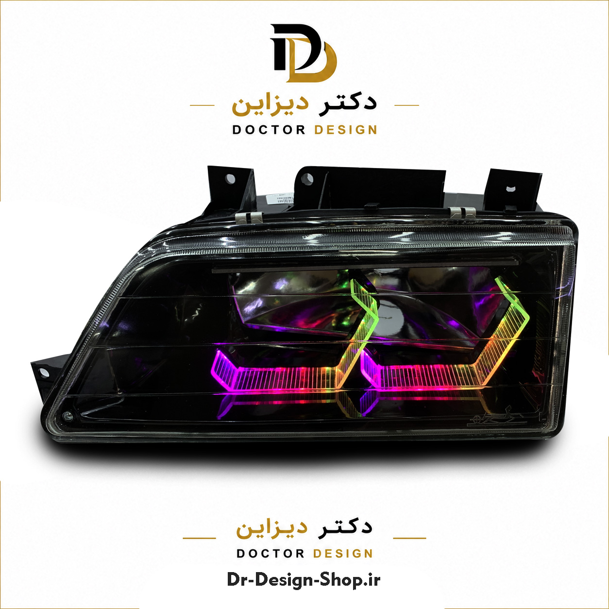چراغ جلو اسپرت پژو 405 مدل 3D i8 برند مدرن | بسته 2 عددی