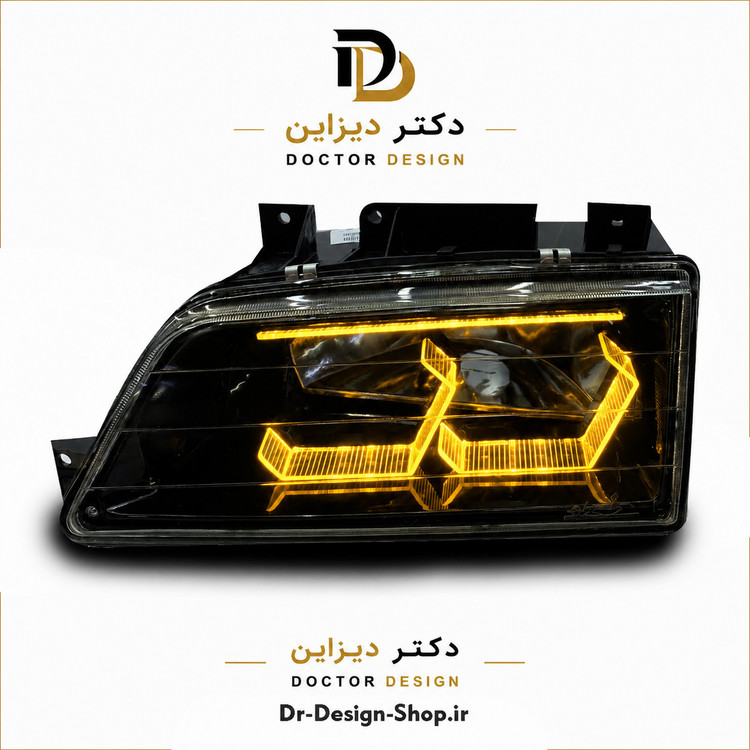 چراغ جلو اسپرت پژو 405 مدل 3D Hexa برند مدرن | بسته 2 عددی