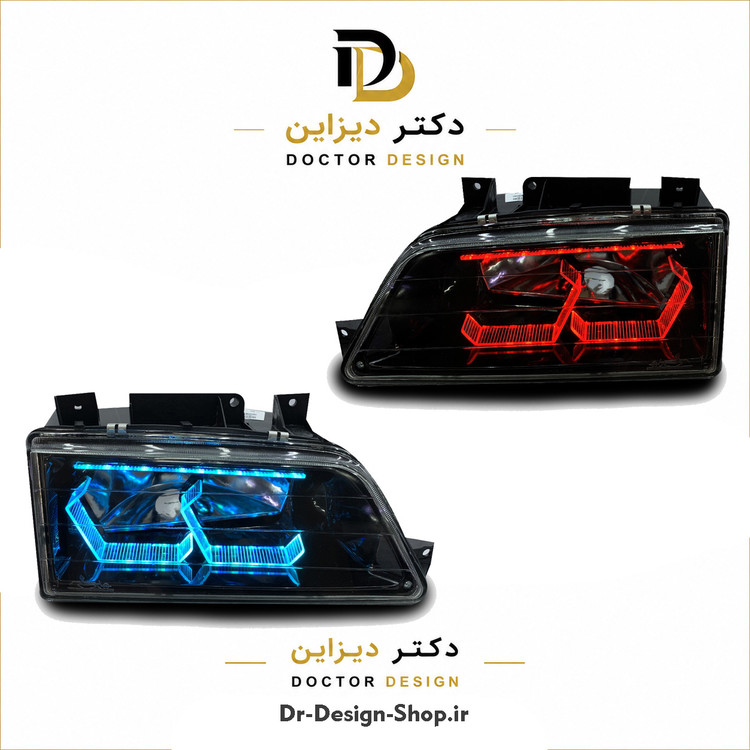 چراغ جلو اسپرت پژو 405 مدل 3D Hexa برند مدرن | بسته 2 عددی