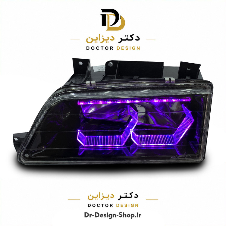 چراغ جلو اسپرت پژو 405 مدل 3D Hexa برند مدرن | بسته 2 عددی