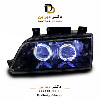 چراغ جلو اسپرت پژو 405 مدل حلقه 3D برند مدرن | بسته 2 عددی