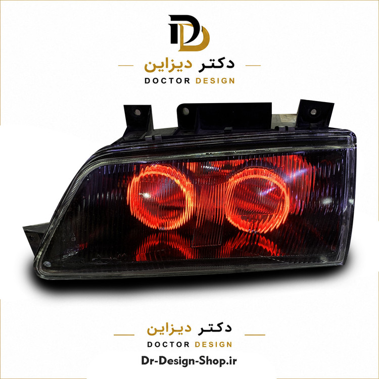 چراغ جلو اسپرت پژو 405 مدل حلقه 3D برند مدرن | بسته 2 عددی