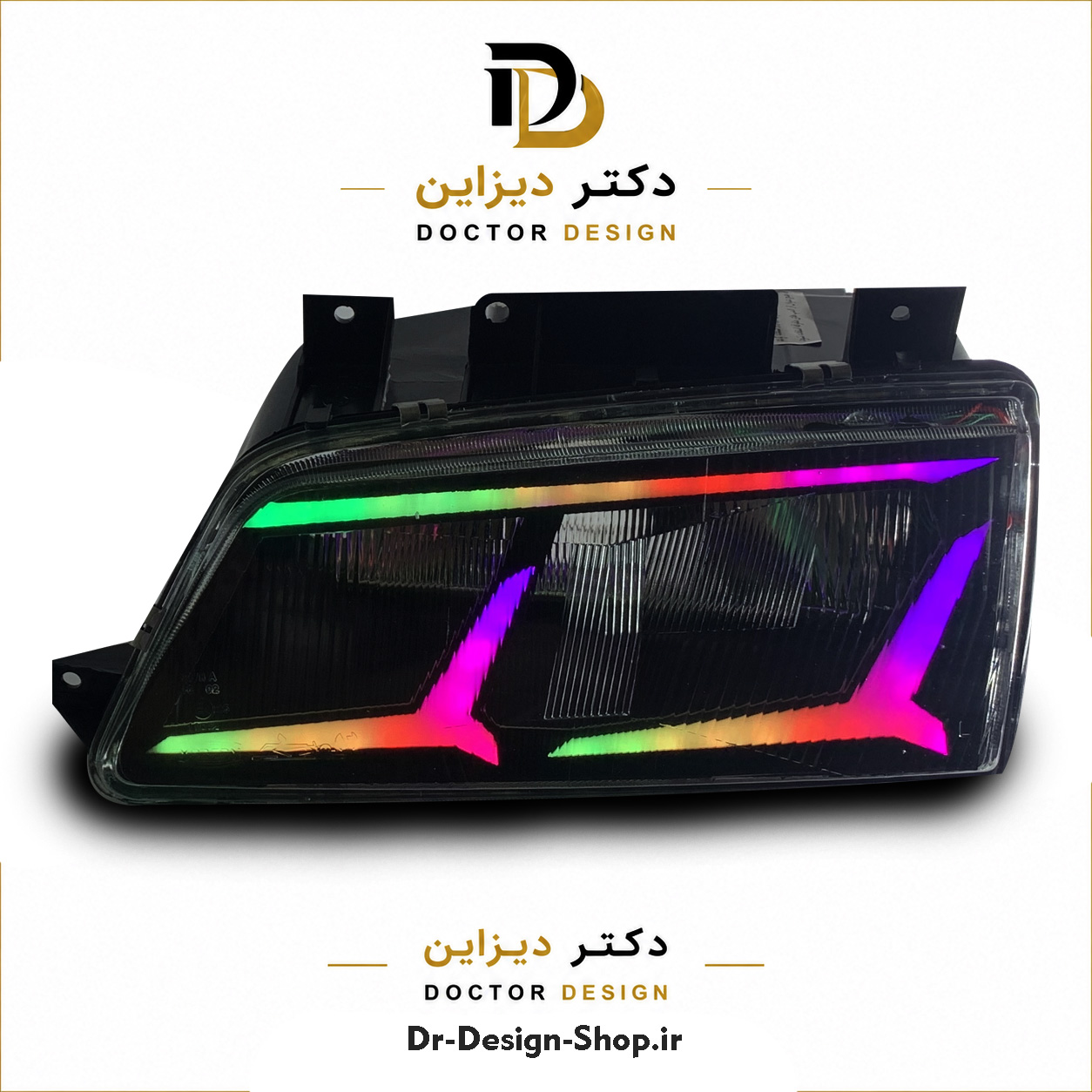 چراغ جلو اسپرت پژو 405 مدل اونتادور برند مدرن | بسته 2 عددی