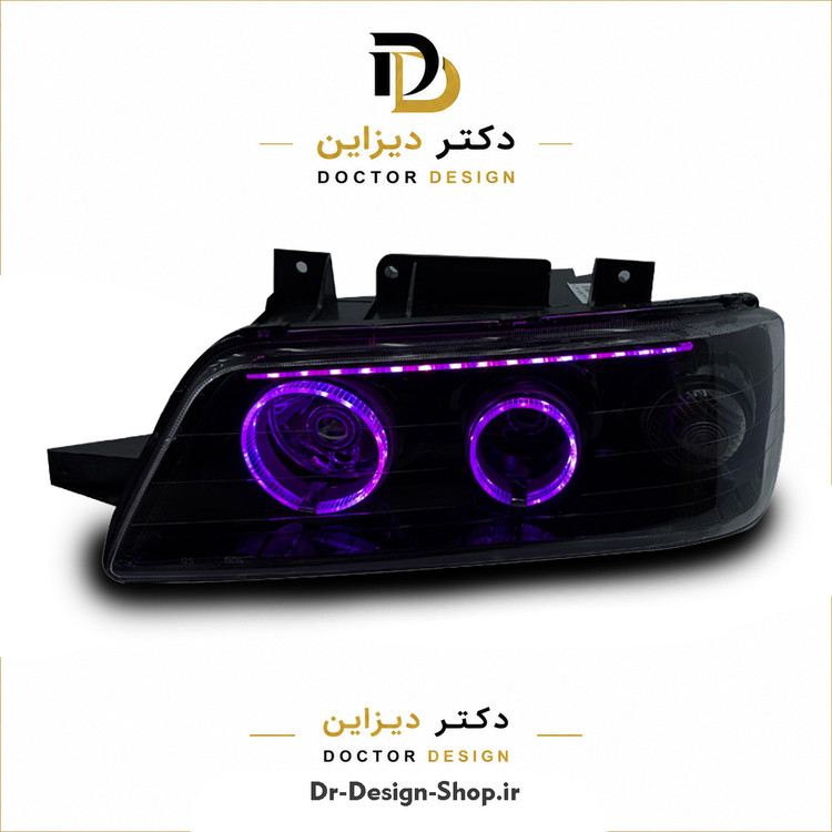 چراغ جلو اسپرت پژو 405 مدل 3D Angry دو حالته برند مدرن | بسته 2 عددی