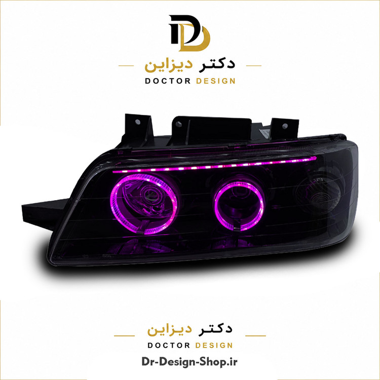 چراغ جلو اسپرت پژو 405 مدل 3D Angry دو حالته برند مدرن | بسته 2 عددی