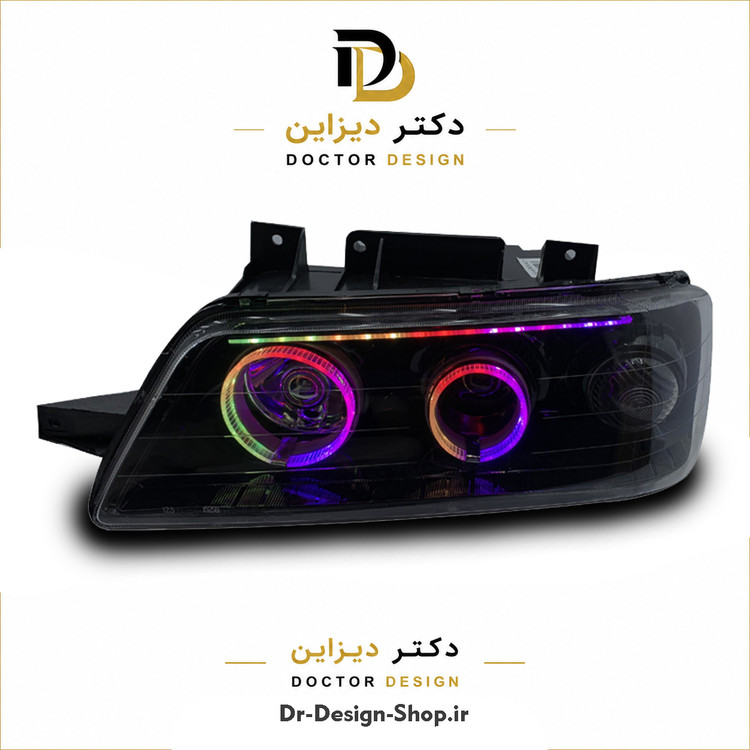 چراغ جلو اسپرت پژو 405 مدل 3D Angry دو حالته برند مدرن | بسته 2 عددی