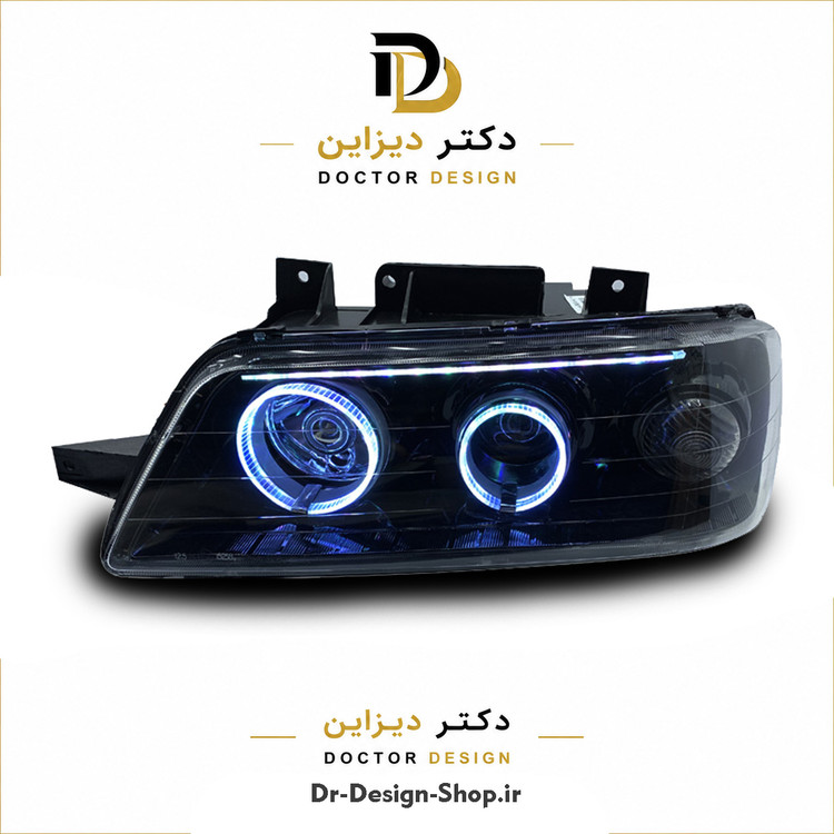چراغ جلو اسپرت پژو 405 مدل 3D Angry دو حالته برند مدرن | بسته 2 عددی