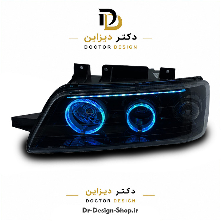 چراغ جلو اسپرت پژو 405 مدل 3D Angry دو حالته برند مدرن | بسته 2 عددی