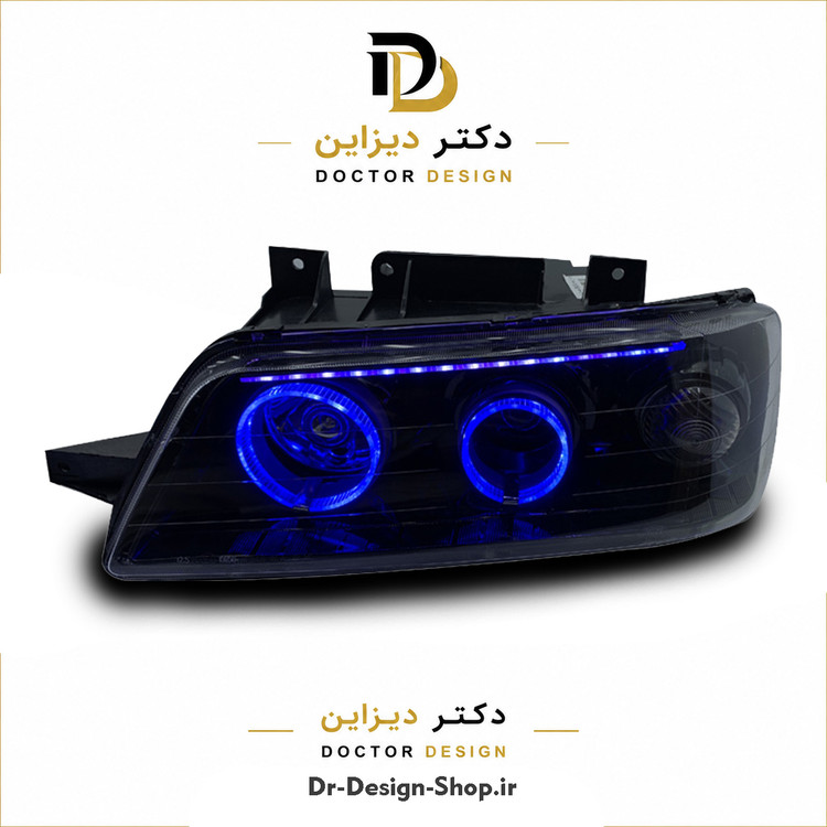 چراغ جلو اسپرت پژو 405 مدل 3D Angry دو حالته برند مدرن | بسته 2 عددی