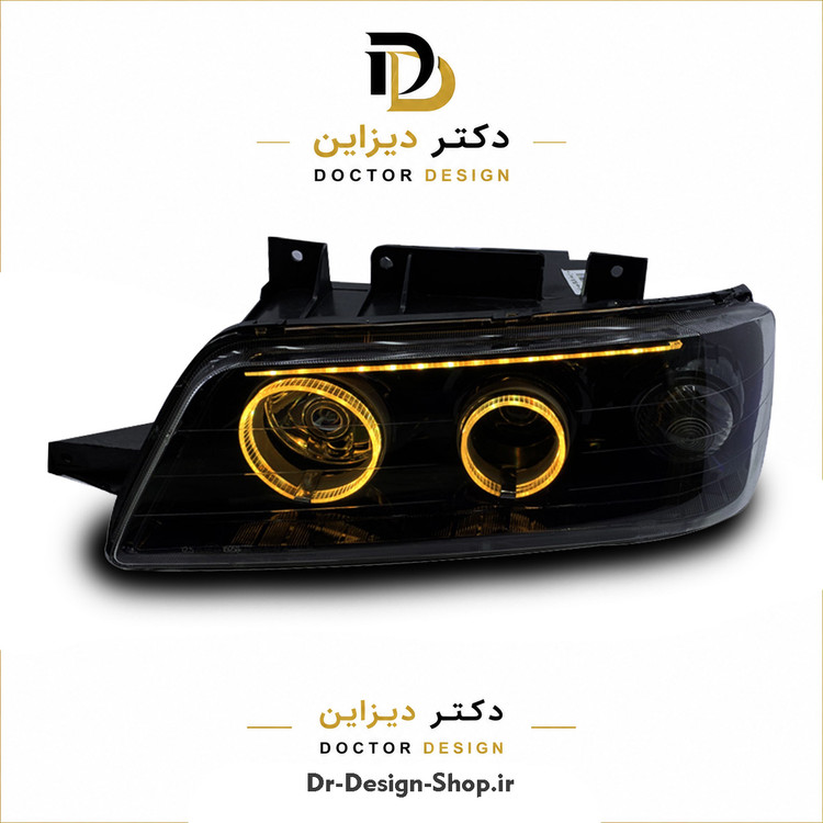چراغ جلو اسپرت پژو 405 مدل 3D Angry دو حالته برند مدرن | بسته 2 عددی