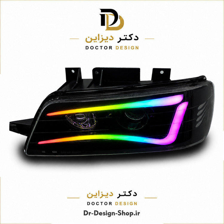 چراغ جلو اسپرت پژو 405 مدل Camaro برند مدرن | بسته 2 عددی