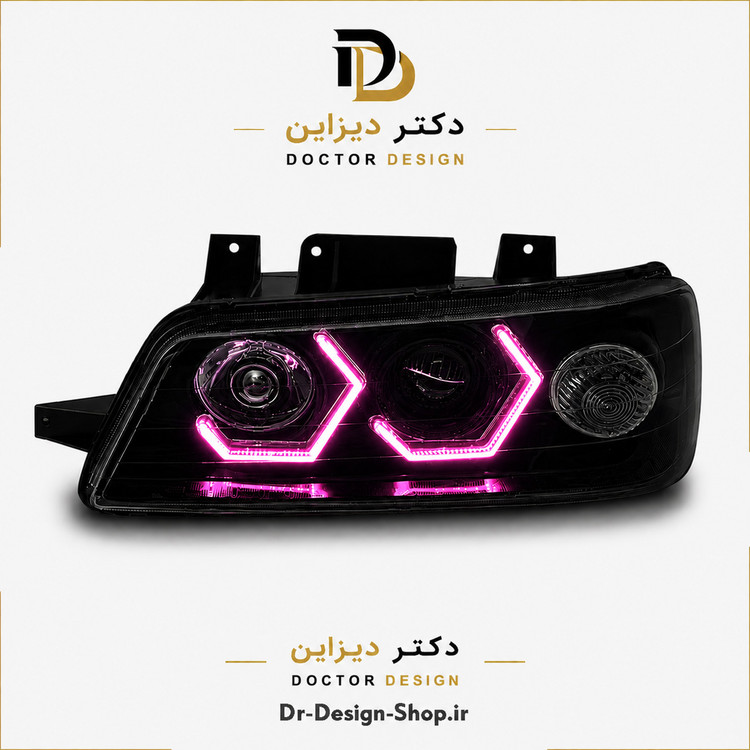 چراغ جلو اسپرت پژو 405 SLX برند مدرن مدل 3D-I8 بسته دو عددی