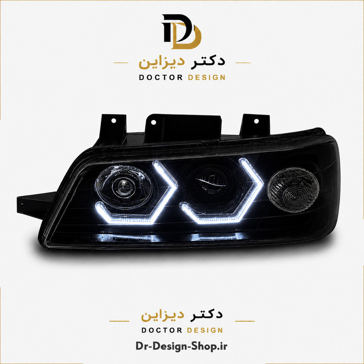 چراغ جلو اسپرت پژو 405 SLX برند مدرن مدل 3D-I8 بسته دو عددی
