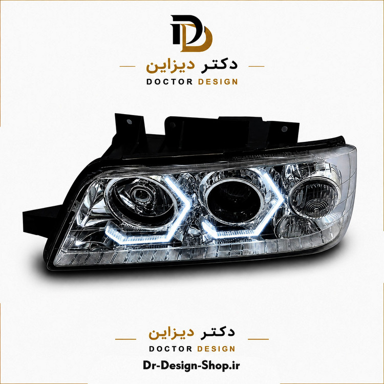 چراغ جلو اسپرت پژو 405 SLX برند مدرن مدل 3D-I8 بسته دو عددی
