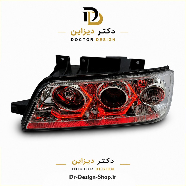 چراغ جلو اسپرت پژو 405 SLX برند مدرن مدل 3D-I8 بسته دو عددی