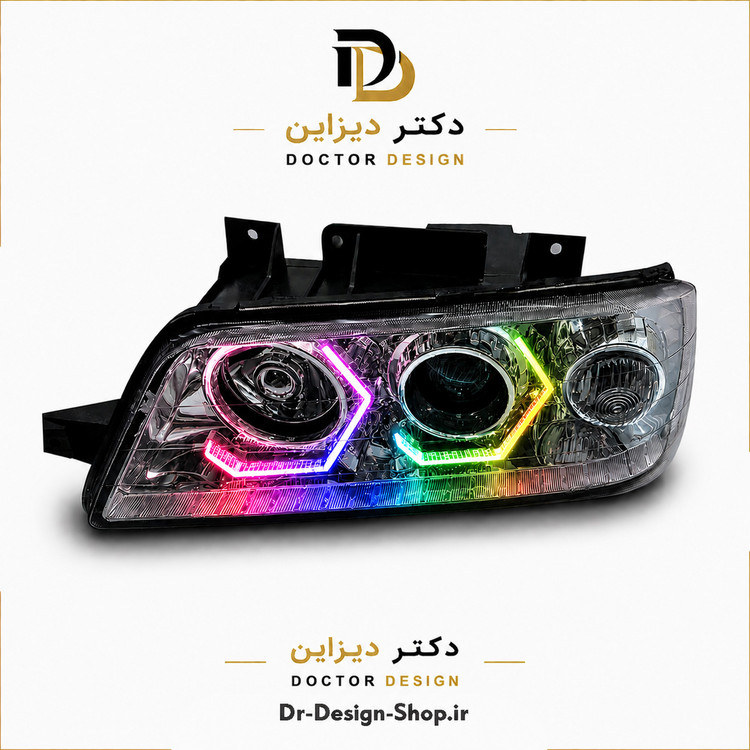 چراغ جلو اسپرت پژو 405 SLX برند مدرن مدل 3D-I8 بسته دو عددی