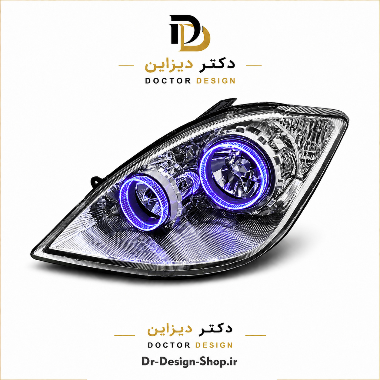 چراغ جلو اسپرت تیبا و تیبا 2 مدل حلقه 3D برند مدرن | بسته 2 عددی