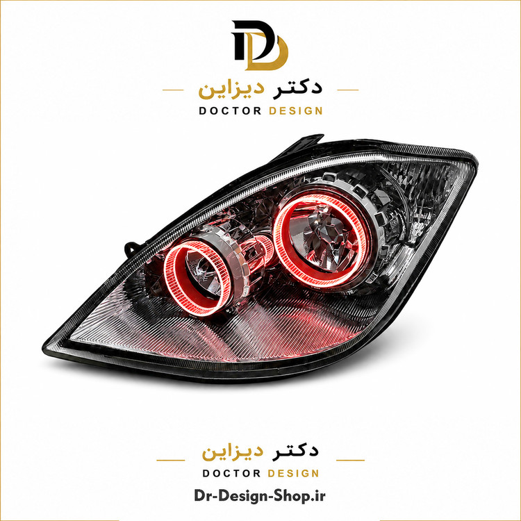 چراغ جلو اسپرت تیبا و تیبا 2 مدل حلقه 3D برند مدرن | بسته 2 عددی