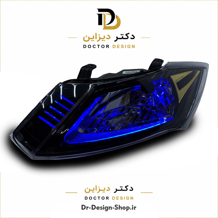 چراغ جلو اسپرت ساینا و کوییک مدل 3D NX دوحالته برند مدرن | بسته 2 عددی
